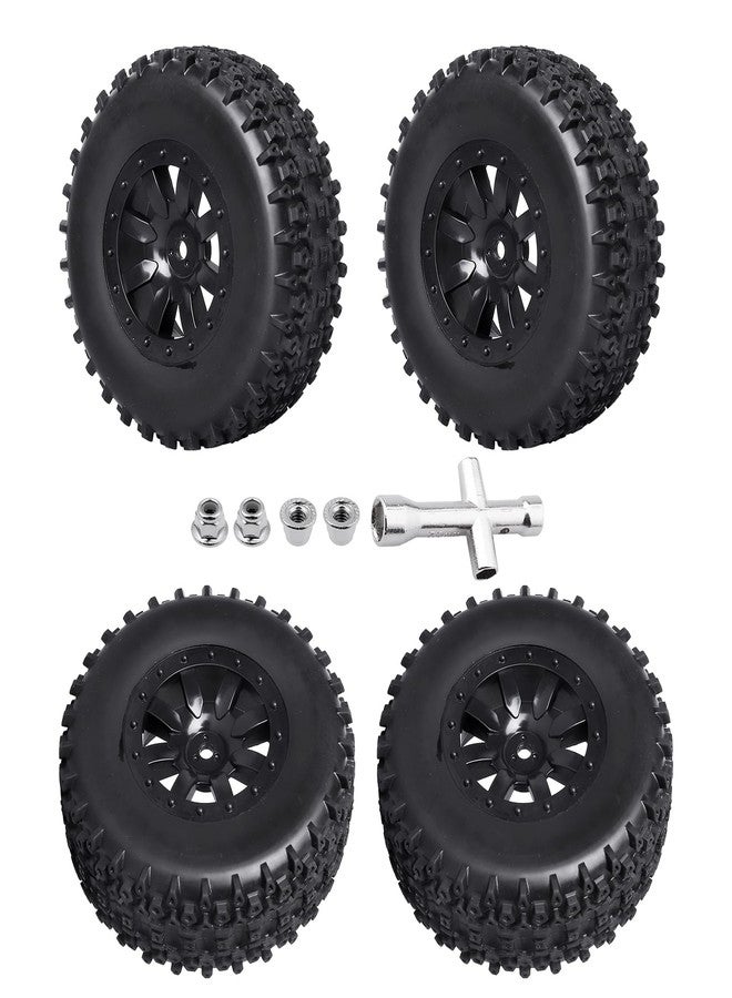 FriHobby Preglued 1/10 RC Short Course Truck Wheels and Tires 12mm Hex SCT Tires Compatible with Traxxas Slash 2WD Vxl 4x4 BL-2S Losi Blackout SC 22S SCT 2S-4S Brushless - Image 1